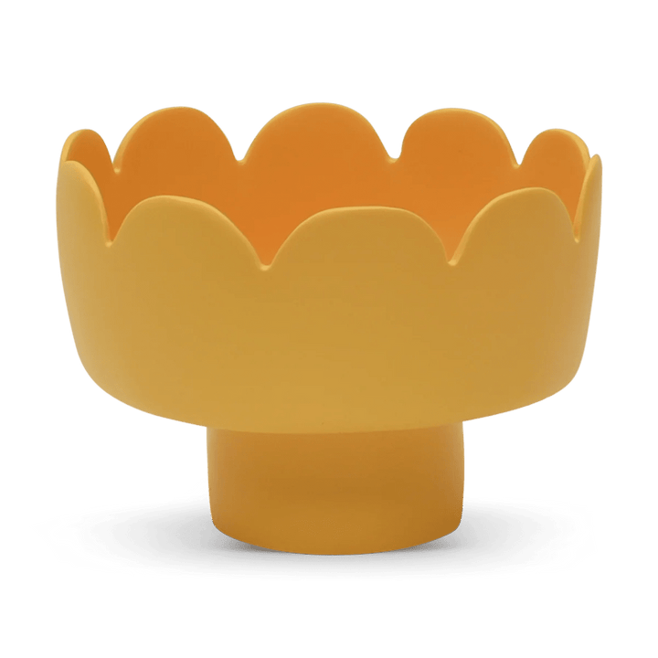Fleur Footed Bowl - Tina Frey Serveware - Large - Lemon Yellow - HORNE