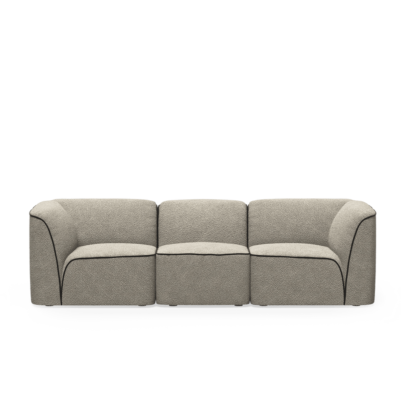 Flora 2.5 - Seater - Natural bouclé - Woud Sofas - HORNE