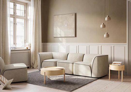 Flora 2.5 - Seater - Natural bouclé - Woud Sofas - HORNE