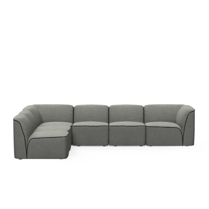 Flora sectional 2 - Kvadrat Remix 0133 - Woud Sofas - Kvadrat Remix - 0133 - HORNE