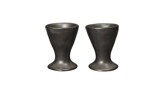 Flow Egg Cups - Set of 2 - Ferm Living Serveware - Black - HORNE