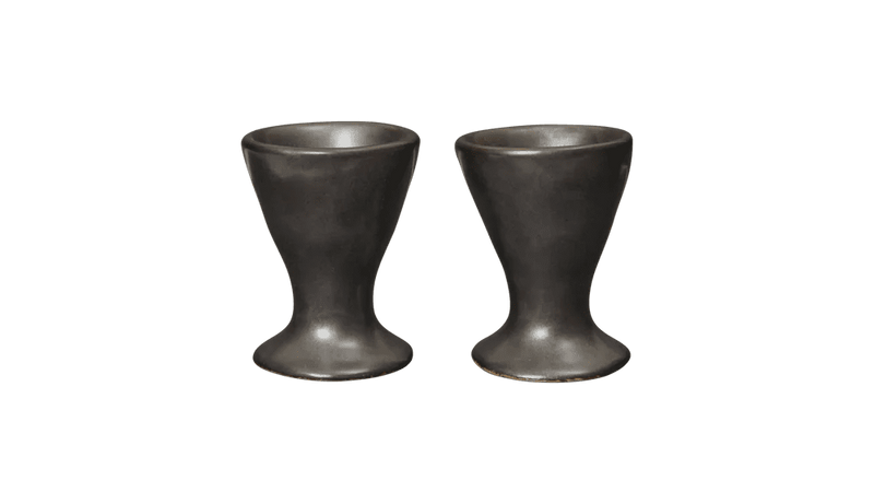 Flow Egg Cups - Set of 2 - Ferm Living Serveware - Off - white Speckle - HORNE