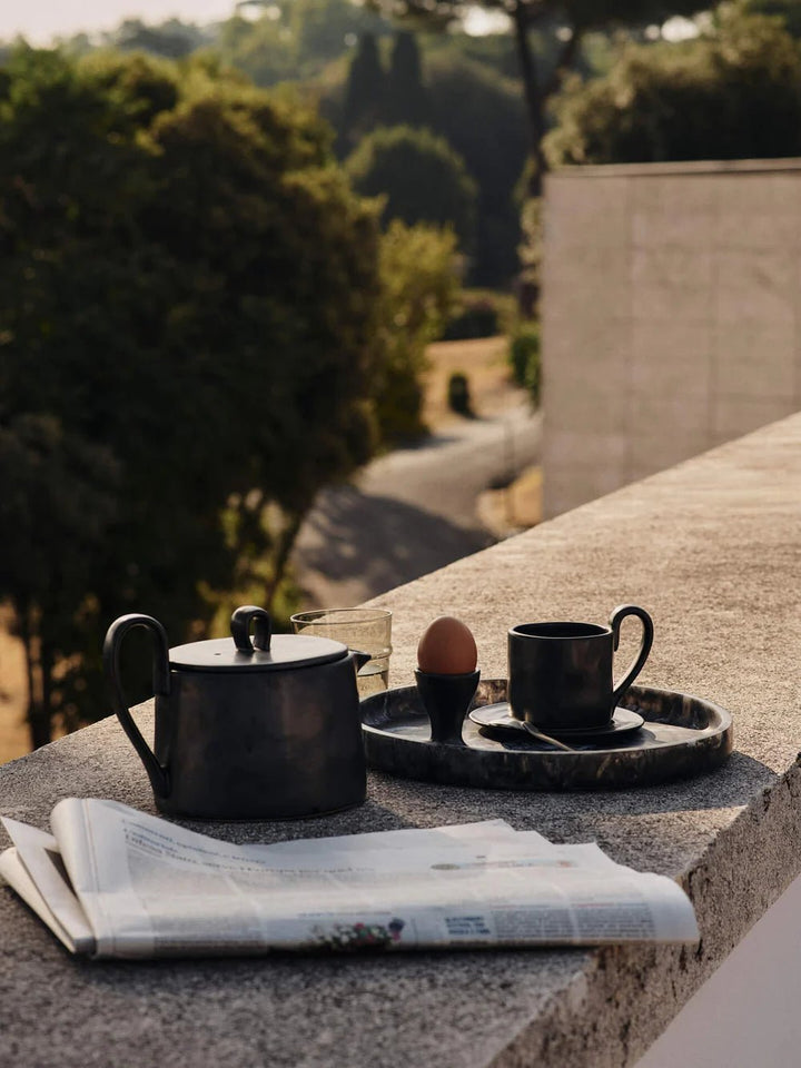 Flow Tea Pot - Ferm Living Coffee + Tea - Off - white Speckle - HORNE