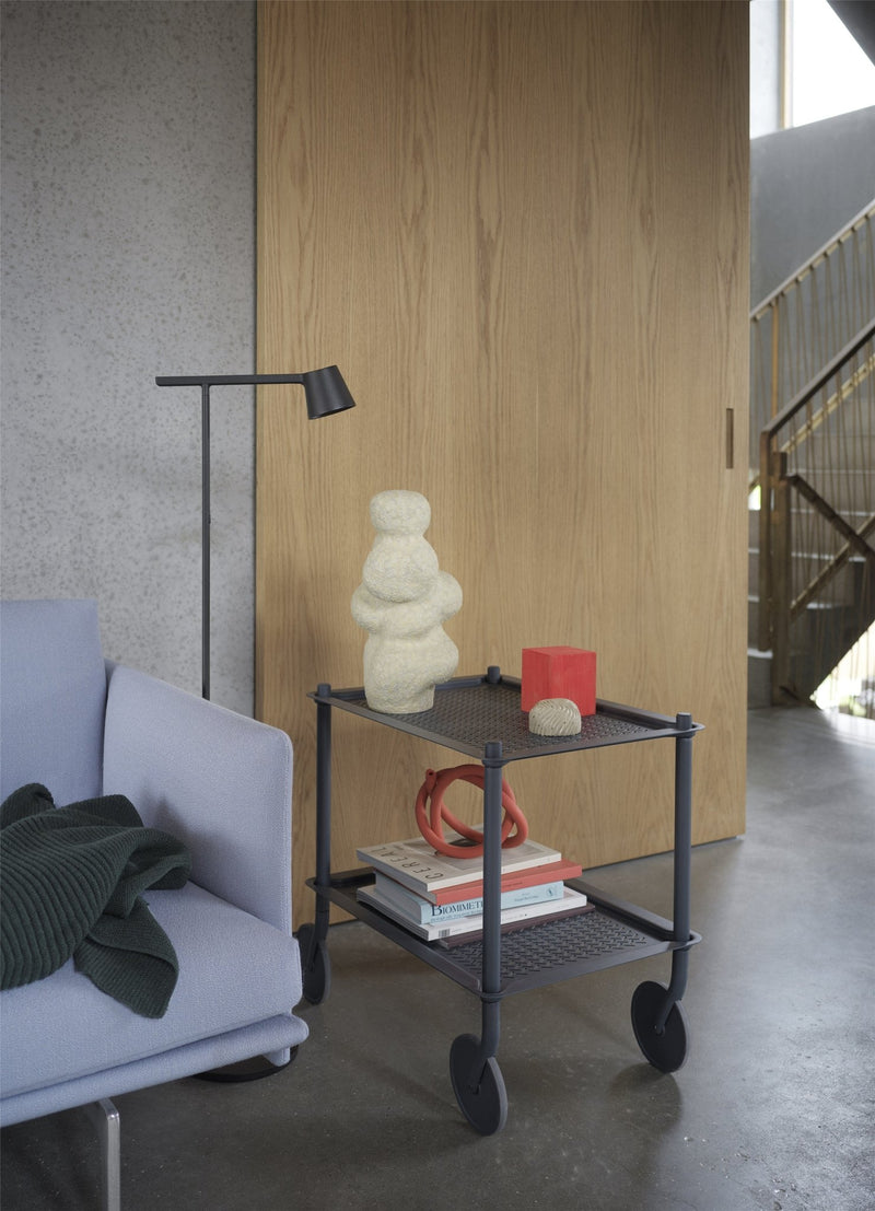 Flow Trolley - 2 Layer - Muuto Trolleys + Carts - Blue - Grey - HORNE