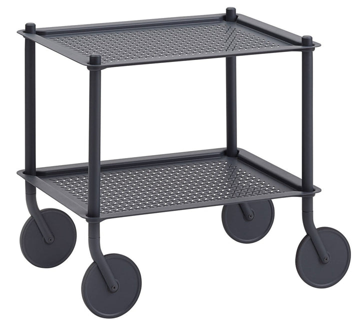 Flow Trolley - 2 Layer - Muuto Trolleys + Carts - Blue - Grey - HORNE