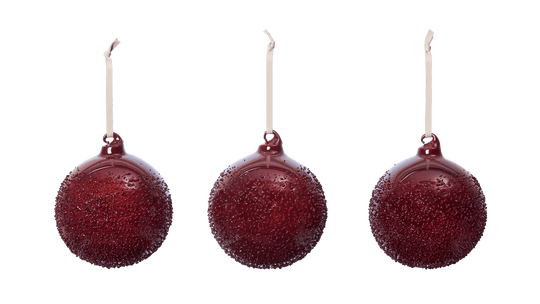 Flurry Glass Baubles - L / Picante Red - Ferm Living