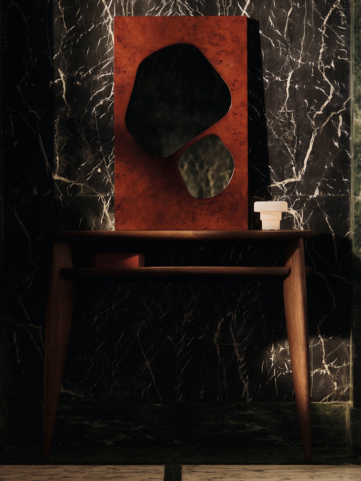 Folia Mirror - 82 - Ferm Living Mirrors - Dark Stained Burl - HORNE