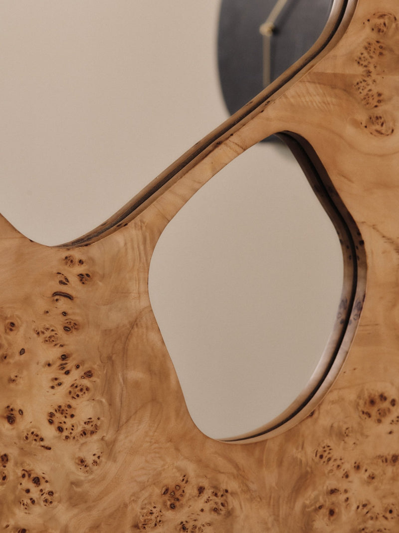 Folia Mirror - 82 - Ferm Living Mirrors - Dark Stained Burl - HORNE