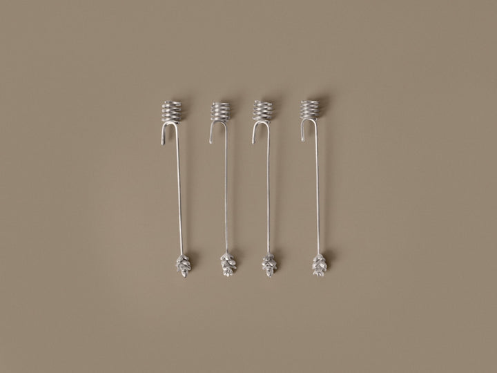Forest Christmas Tree Candle Holders - Set of 4 - Silver alternate view - Ferm Living