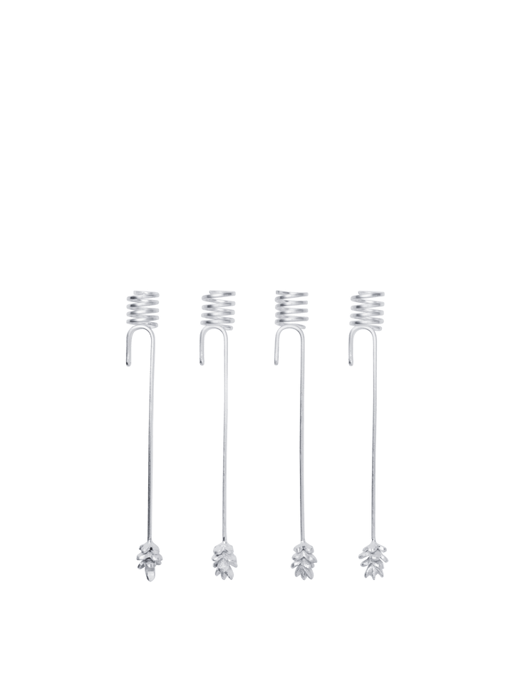Forest Christmas Tree Candle Holders - Set of 4 - Silver - Ferm Living