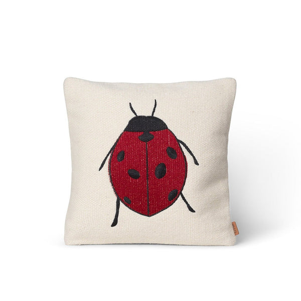 Forest Embroidered Cushion - Ferm Living - Bedding + Pillows - Ladybird - HORNE