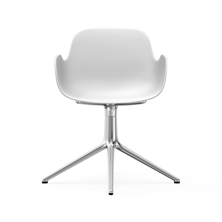 Form Armchair Swivel 4L Aluminum - Normann Copenhagen Swivel Chairs - Form Armchair Swivel 4L Alu - Bright Blue - HORNE
