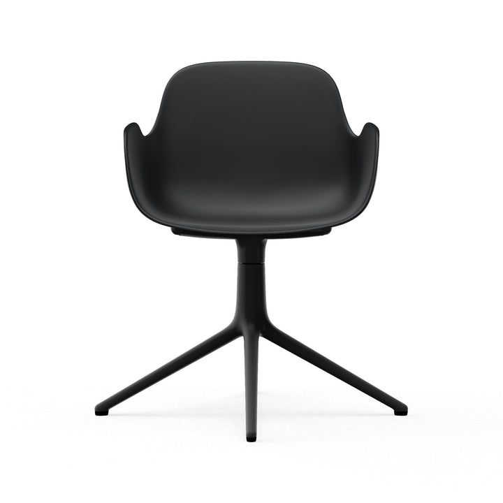 Form Armchair Swivel 4L Aluminum - Normann Copenhagen Swivel Chairs - Form Armchair Swivel 4L Black Alu - Bright Blue - HORNE