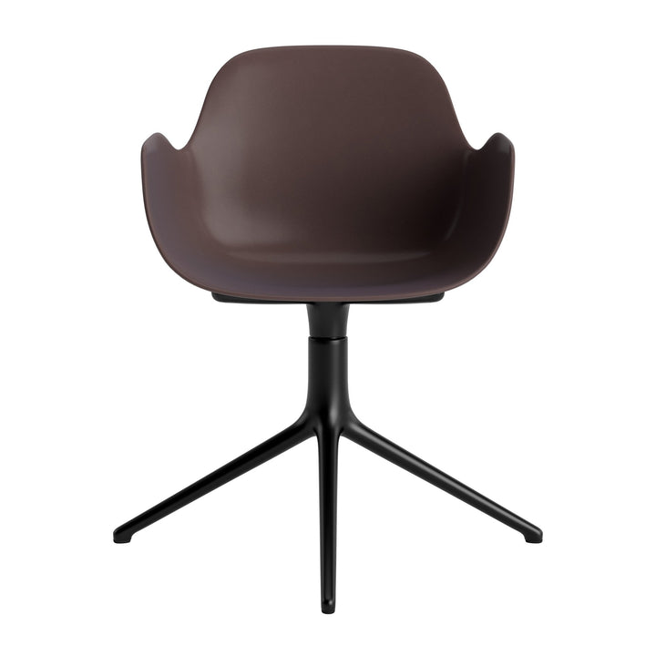 Form Armchair Swivel 4L Aluminum - Normann Copenhagen Swivel Chairs - Form Armchair Swivel 4L Black Alu - Bright Blue - HORNE