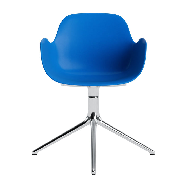 Form Armchair Swivel 4L Aluminum - Normann Copenhagen Swivel Chairs - Form Armchair Swivel 4L Alu - Bright Blue - HORNE