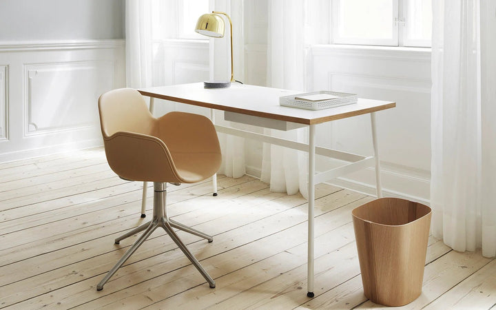 Form Armchair Swivel 4L Aluminum - Normann Copenhagen Swivel Chairs - Form Armchair Swivel 4L Black Alu - Bright Blue - HORNE