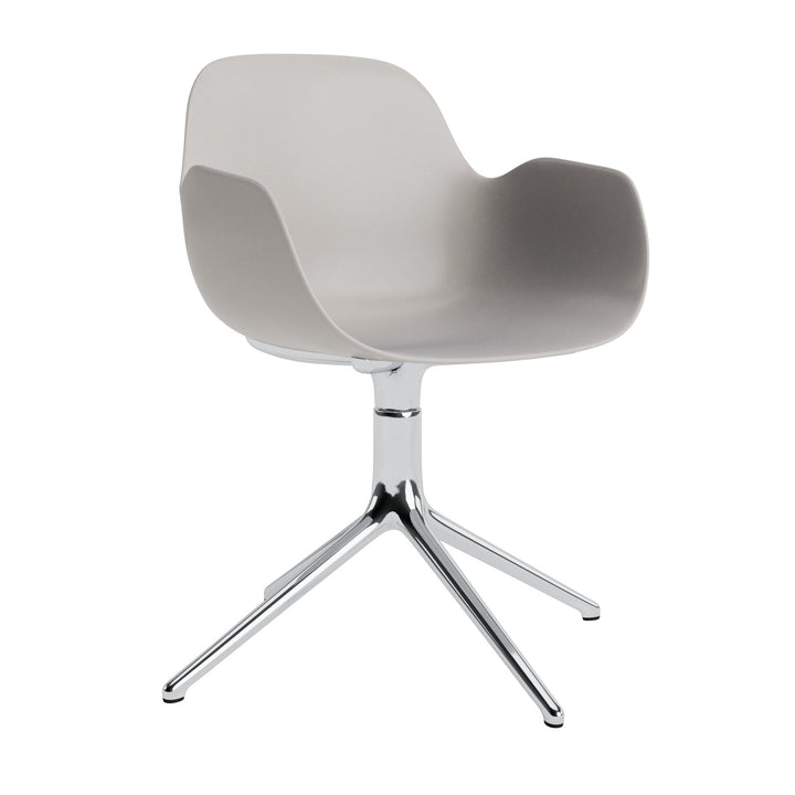 Form Armchair Swivel 4L Aluminum - Normann Copenhagen Swivel Chairs - Form Armchair Swivel 4L Alu - Warm Grey - HORNE