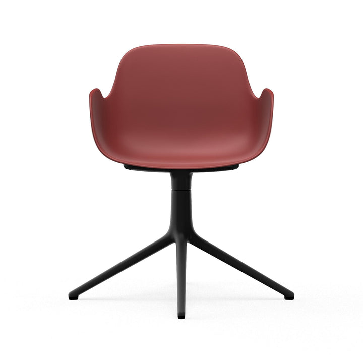 Form Armchair Swivel 4L Aluminum - Normann Copenhagen Swivel Chairs - Form Armchair Swivel 4L Black Alu - Bright Blue - HORNE