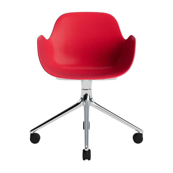 Form Armchair Swivel 4W Aluminum - Normann Copenhagen Swivel Chairs - Form Armchair Swivel 4W Alu - Bright Blue - HORNE