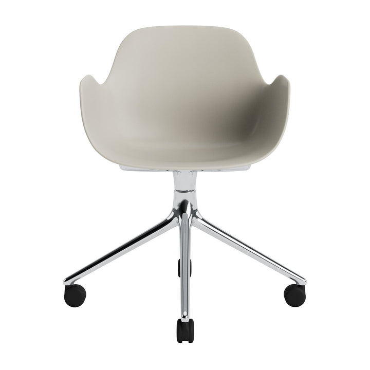 Form Armchair Swivel 4W Aluminum - Normann Copenhagen Swivel Chairs - Form Armchair Swivel 4W Alu - Bright Blue - HORNE