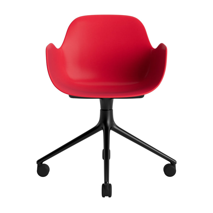 Form Armchair Swivel 4W Aluminum - Normann Copenhagen Swivel Chairs - Form Armchair Swivel 4W Black Alu - Bright Blue - HORNE