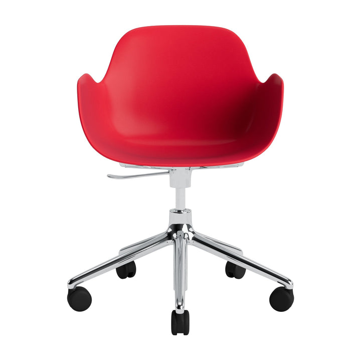 Form Armchair Swivel 5W Gas Lift Aluminum - Normann Copenhagen Swivel Chairs - Form Armchair Swivel 5W Gas Lift Alu - Bright Blue - HORNE