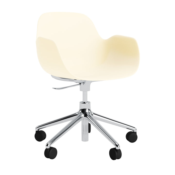 Form Armchair Swivel 5W Gas Lift Aluminum - Normann Copenhagen Swivel Chairs - Form Armchair Swivel 5W Gas Lift Alu - Cream - HORNE