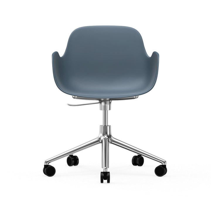 Form Armchair Swivel 5W Gas Lift Aluminum - Normann Copenhagen Swivel Chairs - Form Armchair Swivel 5W Gas Lift Alu - Bright Blue - HORNE