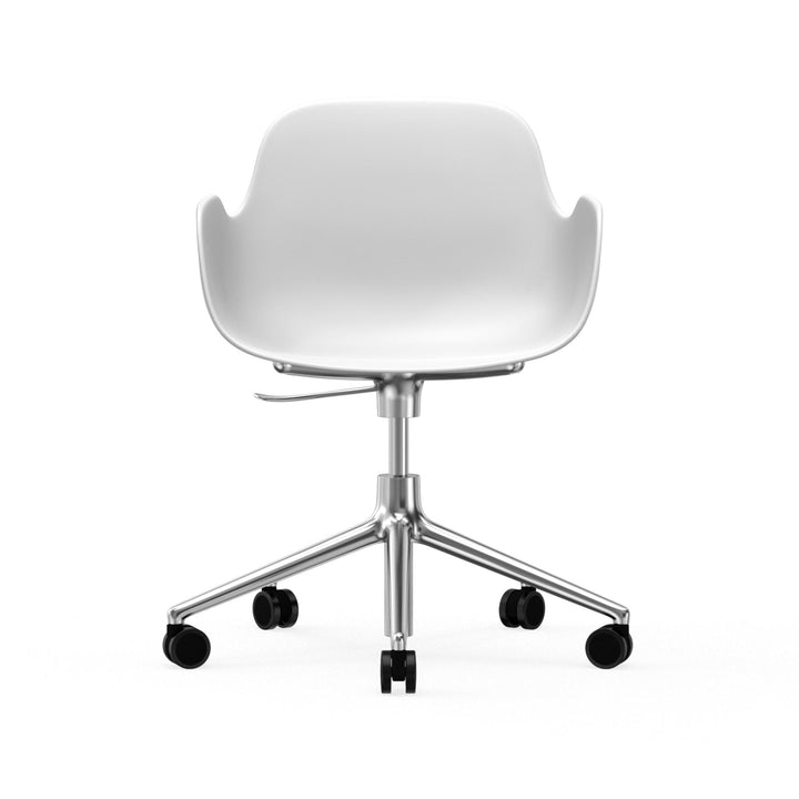 Form Armchair Swivel 5W Gas Lift Aluminum - Normann Copenhagen Swivel Chairs - Form Armchair Swivel 5W Gas Lift Alu - Bright Blue - HORNE