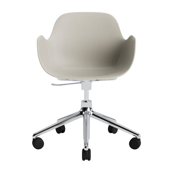 Form Armchair Swivel 5W Gas Lift Aluminum - Normann Copenhagen Swivel Chairs - Form Armchair Swivel 5W Gas Lift Alu - Bright Blue - HORNE