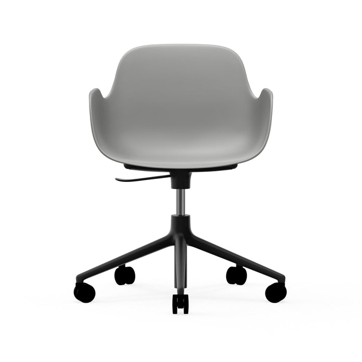 Form Armchair Swivel 5W Gas Lift Aluminum - Normann Copenhagen Swivel Chairs - Form Armchair Swivel 5W Gas Lift Black Alu - Black - HORNE