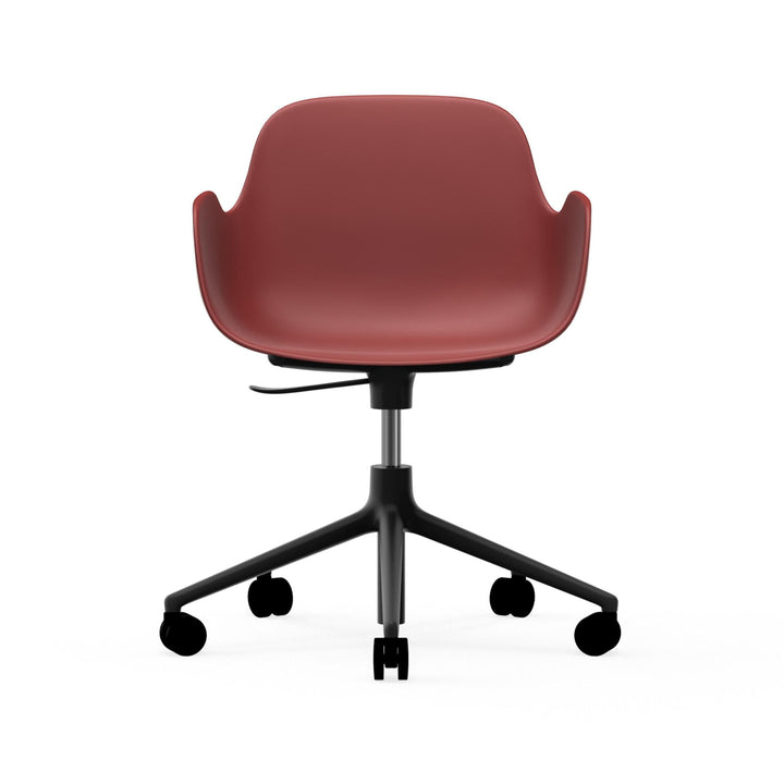 Form Armchair Swivel 5W Gas Lift Aluminum - Normann Copenhagen Swivel Chairs - Form Armchair Swivel 5W Gas Lift Black Alu - Light Grey - HORNE
