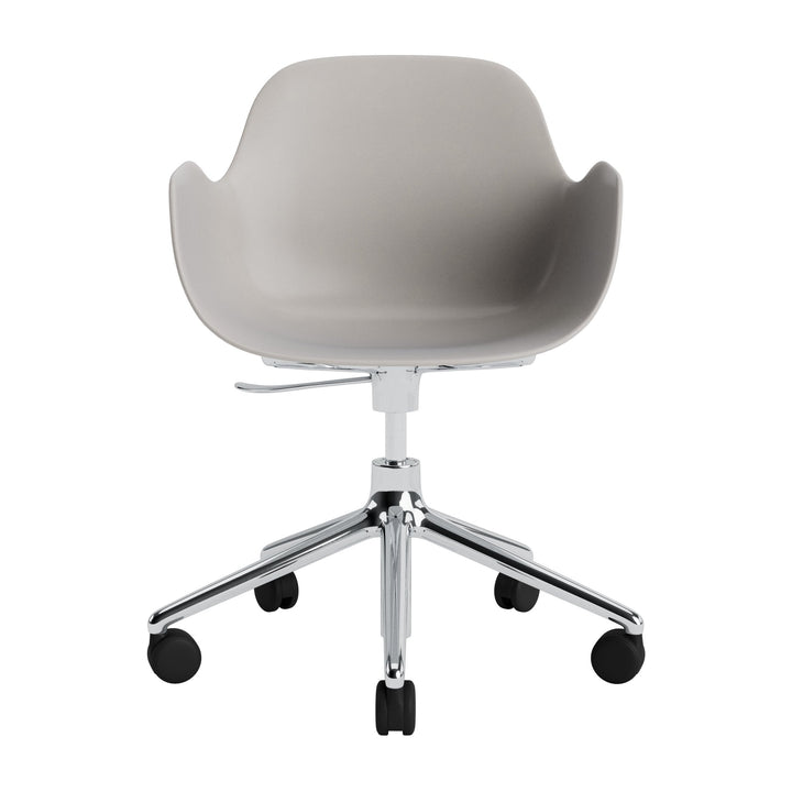 Form Armchair Swivel 5W Gas Lift Aluminum - Normann Copenhagen Swivel Chairs - Form Armchair Swivel 5W Gas Lift Alu - Bright Blue - HORNE