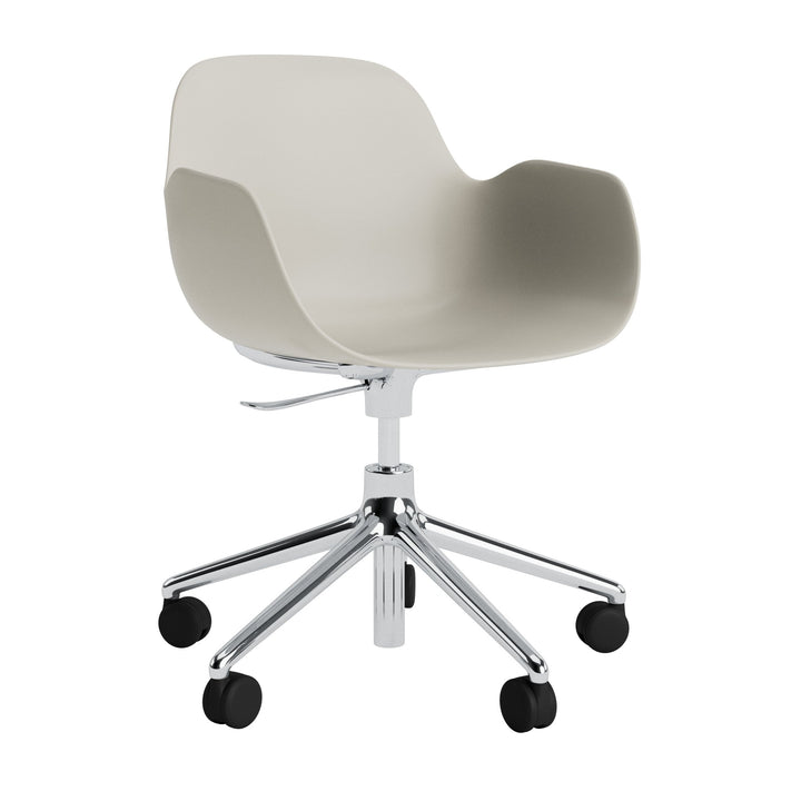 Form Armchair Swivel 5W Gas Lift Aluminum - Normann Copenhagen Swivel Chairs - Form Armchair Swivel 5W Gas Lift Alu - Light Grey - HORNE