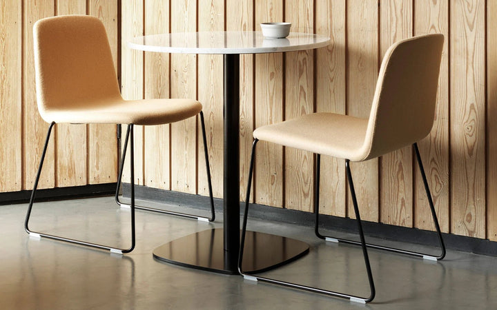 Form Café Table H94.5 Ø60 cm Wood - Normann Copenhagen Dining Tables - Black Oak - HORNE
