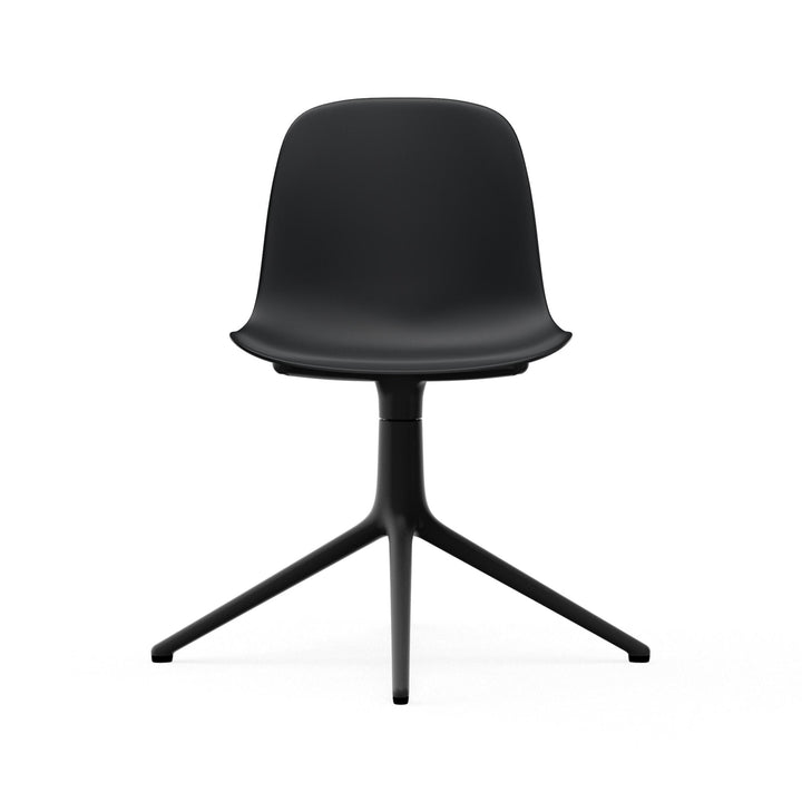 Form Chair Swivel 4L Aluminum - Normann Copenhagen Swivel Chairs - Form Chair Swivel 4L Black Alu - Bright Blue - HORNE