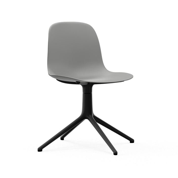 Form Chair Swivel 4L Aluminum - Normann Copenhagen Swivel Chairs - Form Chair Swivel 4L Black Alu - Grey - HORNE