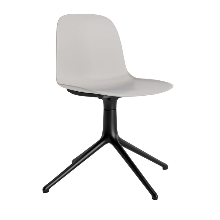Form Chair Swivel 4L Aluminum - Normann Copenhagen Swivel Chairs - Form Chair Swivel 4L Black Alu - Warm Grey - HORNE