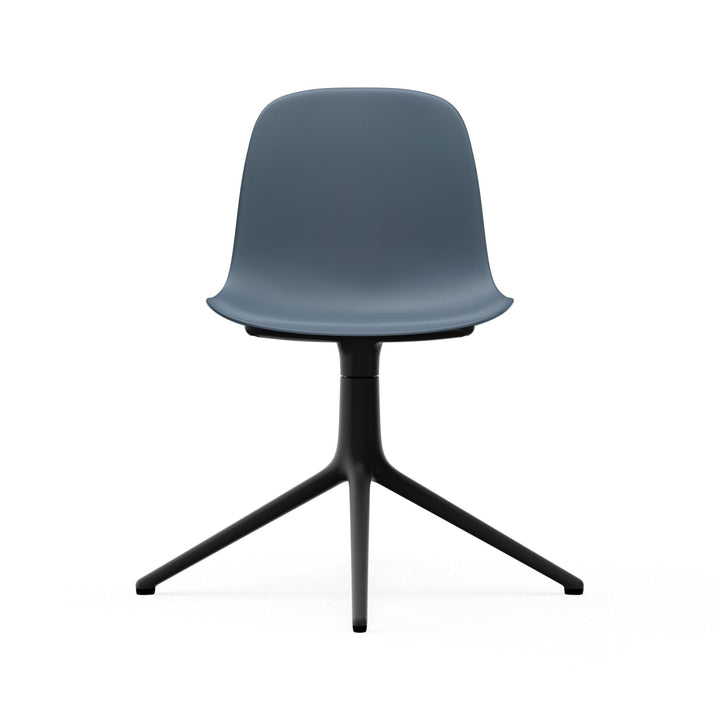 Form Chair Swivel 4L Aluminum - Normann Copenhagen Swivel Chairs - Form Chair Swivel 4L Black Alu - Bright Blue - HORNE