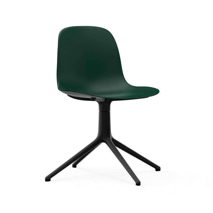 Form Chair Swivel 4L Aluminum - Normann Copenhagen Swivel Chairs - Form Chair Swivel 4L Black Alu - Green - HORNE