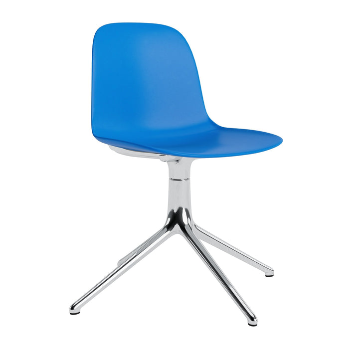 Form Chair Swivel 4L Aluminum - Normann Copenhagen Swivel Chairs - Form Chair Swivel 4L Alu - Bright Blue - HORNE