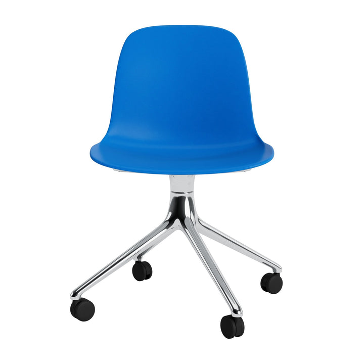 Form Chair Swivel 4W Aluminum - Normann Copenhagen Swivel Chairs - Form Chair Swivel 4W Alu - Bright Blue - HORNE