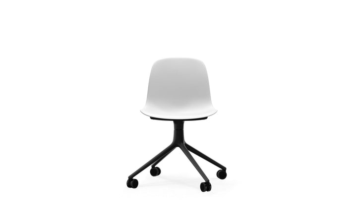 Form Chair Swivel 4W Aluminum - Normann Copenhagen Swivel Chairs - Form Chair Swivel 4W Black Alu - Bright Blue - HORNE