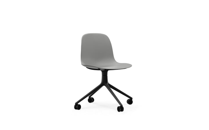 Form Chair Swivel 4W Aluminum - Normann Copenhagen Swivel Chairs - Form Chair Swivel 4W Black Alu - Grey - HORNE