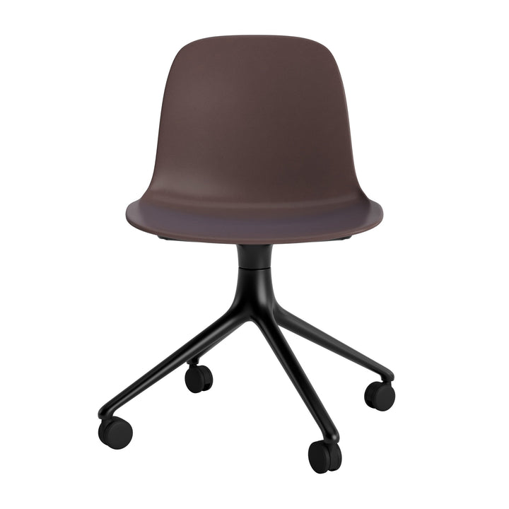 Form Chair Swivel 4W Aluminum - Normann Copenhagen Swivel Chairs - Form Chair Swivel 4W Black Alu - Bright Blue - HORNE
