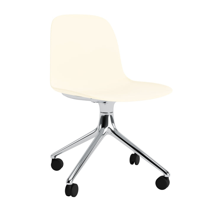 Form Chair Swivel 4W Aluminum - Normann Copenhagen Swivel Chairs - Form Chair Swivel 4W Alu - Cream - HORNE