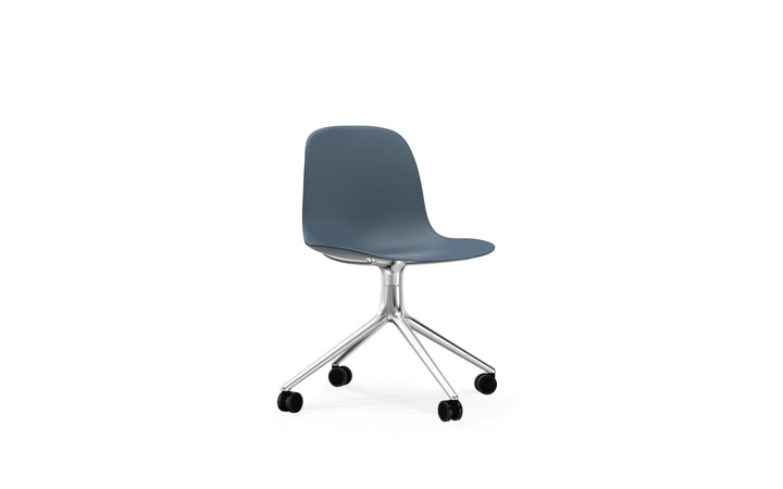 Form Chair Swivel 4W Aluminum - Normann Copenhagen Swivel Chairs - Form Chair Swivel 4W Alu - Blue - HORNE