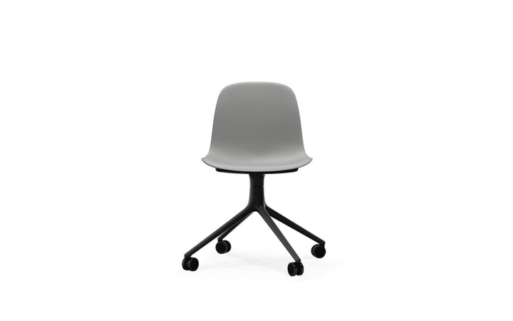 Form Chair Swivel 4W Aluminum - Normann Copenhagen Swivel Chairs - Form Chair Swivel 4W Black Alu - Bright Blue - HORNE