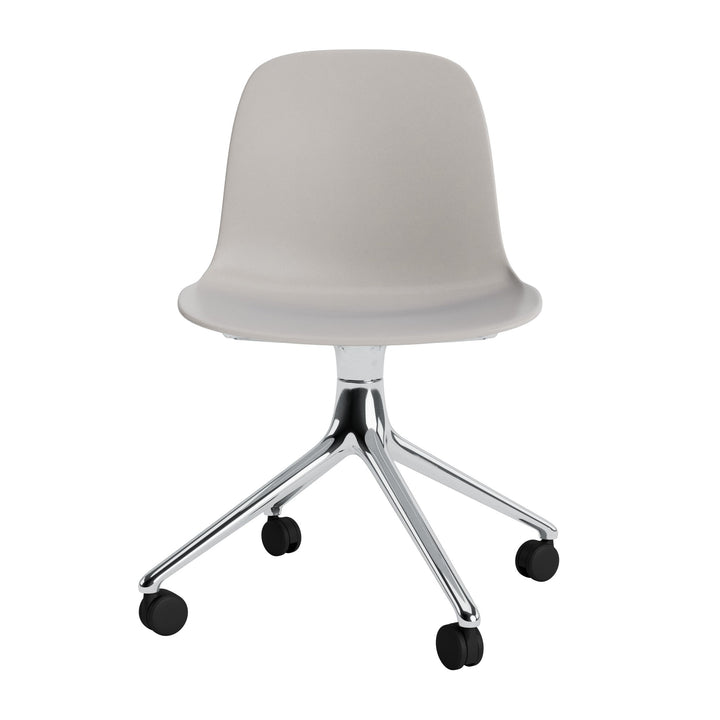 Form Chair Swivel 4W Aluminum - Normann Copenhagen Swivel Chairs - Form Chair Swivel 4W Alu - Bright Blue - HORNE