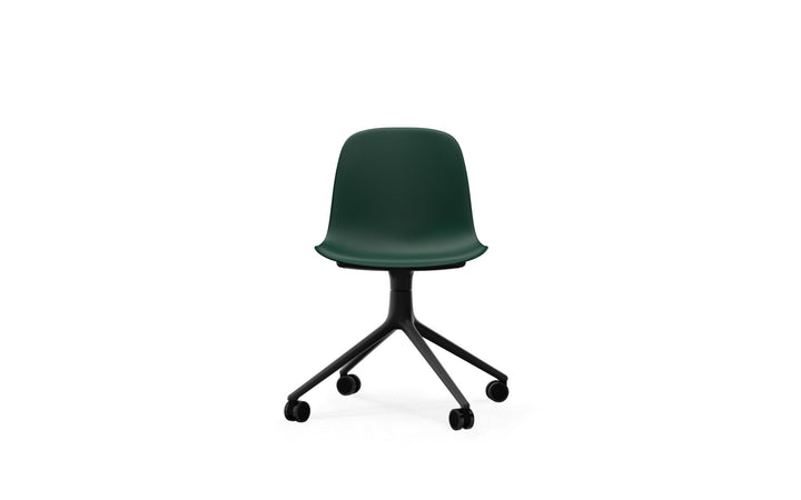 Form Chair Swivel 4W Aluminum - Normann Copenhagen Swivel Chairs - Form Chair Swivel 4W Black Alu - Bright Blue - HORNE